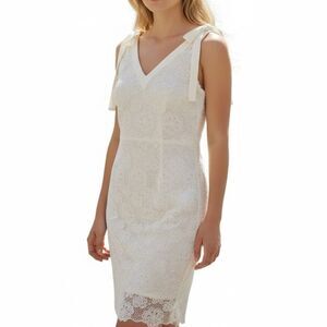 NWT Liliu Silk Lined Ivory Lace Dress 4